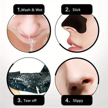 10pcs Charcoal Nose Pore Cleansing Strips Mask