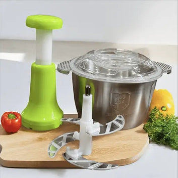 Stainless Steel Manual Food Chopper 2L
