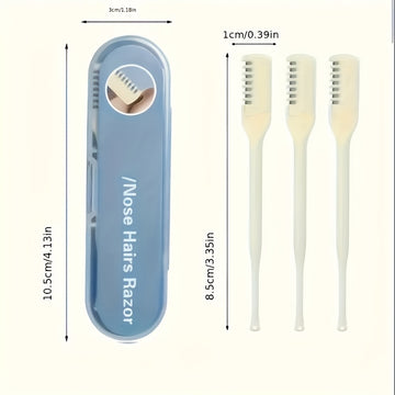 1/3/6-Pc Gentle & Painless 360° Manual Nose Hair Trimmer — Portable Dual-Head, Skin-Safe Facial Hair Removal Tool for Men & Women